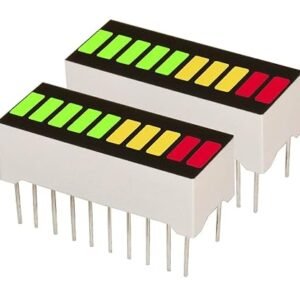 Electrobot 2pcs 10 Segment LED Bar Graph Display 3 Colors(Orange + Yellow+ Green) Single led bar Graph DIY